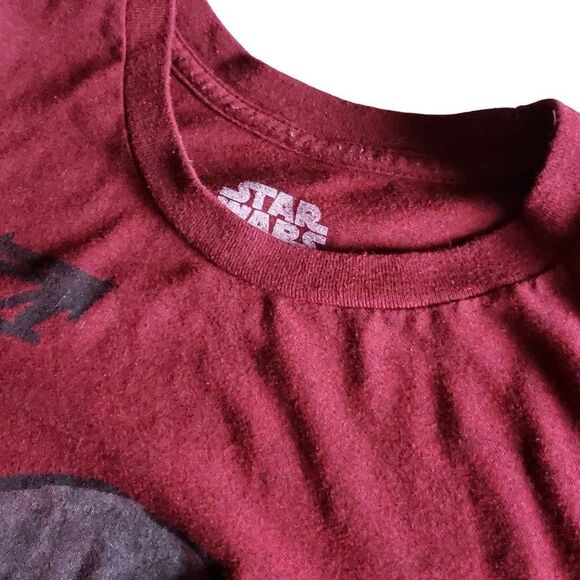 Star Wars Mens Red Heather Bounty Hunter Boba Fett Helmet Graphic Tee T-Shirt XL - Picture 6 of 8
